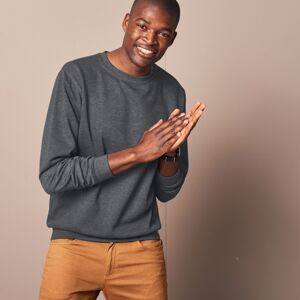 Mikina s okrúhlym výstrihom z česaného moltonu