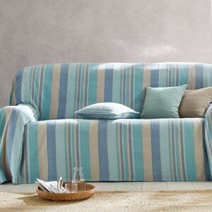 Kolekcia ručne tkaných prikrývok a obliečok na vankúše,  pruhované