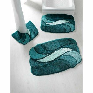 Veľmi hebká a hustá kúpeľňová predložka, motív Vlnky