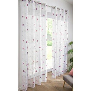 Voálový záves s potlačou listov