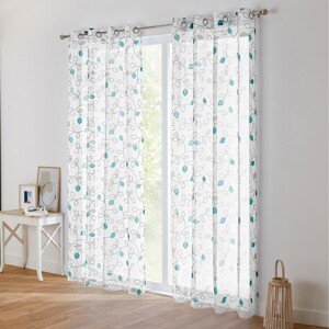 Voálový záves s potlačou listov