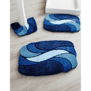 Veľmi hebká a hustá kúpeľňová predložka, motív Vlnky