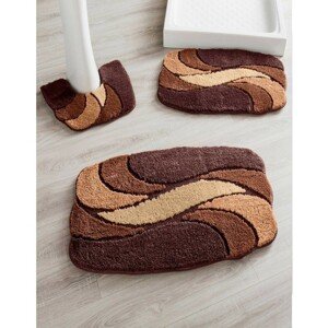 Veľmi hebká a hustá kúpeľňová predložka, motív Vlnky