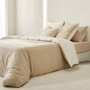 Bavlnené dvojfarebná posteľná bielizeň