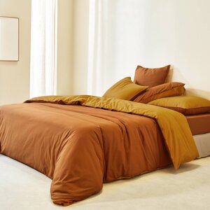 Bavlnené dvojfarebná posteľná bielizeň