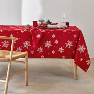 Obrus s potlačou strieborných vločiek