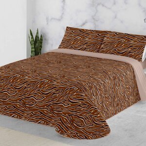 Prešívaný prikrývka na posteľ s potlačou Zebra