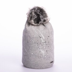 Zimná čiapka s brmbolcom a trblietkami
