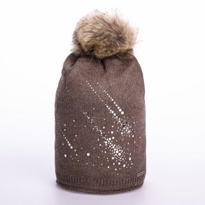 Zimná čiapka s brmbolcom a trblietkami