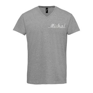 Pánske bavlnené tričko do V personalizované