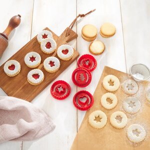 Vykrajovače na linecké, sada 4 ks