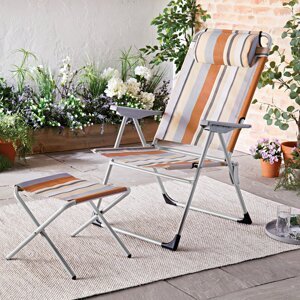 Letné kreslo a podnožka