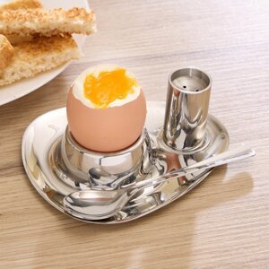 Raňajková sada na vajcia z nerezovej ocele