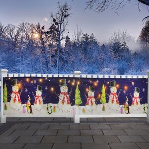 LED balkónová zástena Snehuliaci