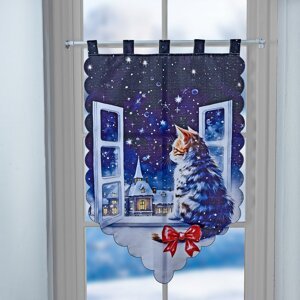 Záclona Zimná scéna