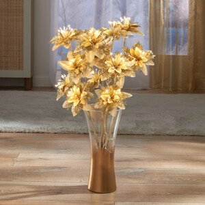 2 LED vetvičky poinsettie