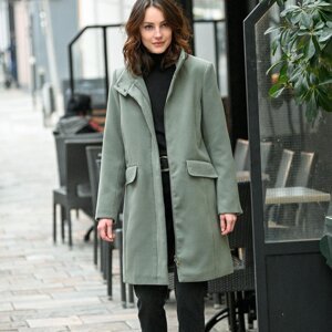 Kabát na zips s vlneným vzhľadom