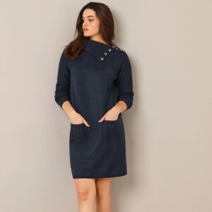 Úpletové šaty s vrkočovým
		vzorom