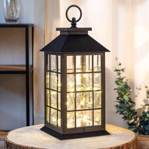 LED Lampáš s medenou svetelnou reťazou