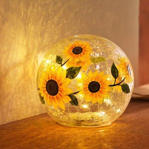LED sklenená guľa Slnečnica