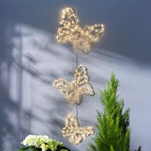 LED závesná dekorácia Motýlie trio