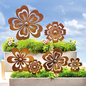 Záhradné zápichy Kvety, súprava 6 ks