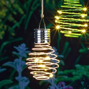 Solárne závesné svetlo Špirála