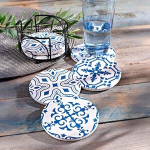 Podtácky Maritim so stojanom, sada 6 ks