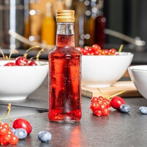 Sklenená fľaša s viečkom