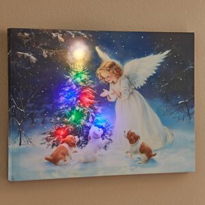 LED obraz Vianočný anjel