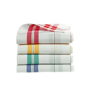 Kockovaná utierka ľan/bavlna, súprava 4 alebo 8 ks