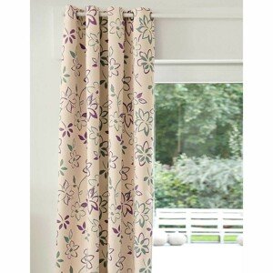 Zatemňovací záves s potlačou kvetov, zn. Colombine