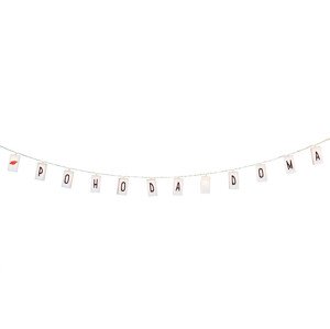 Svetelný reťaz s písmenami