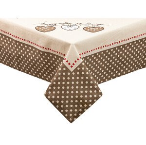 Obrus srdce a bodky 90 x 90 cm