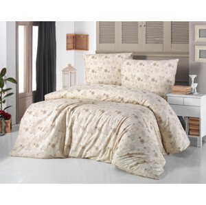 Posteľná bielizeň bavlna Vločky béžové