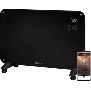 Sklenený konvektor SENCOR s digitálnym ovládaním
