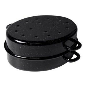 Smaltovaný oválny pekáč s pokrievkou