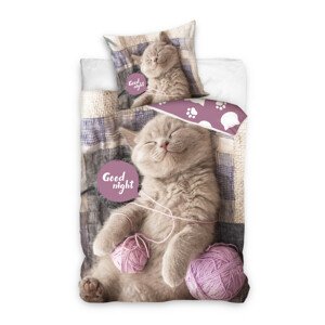 Posteľná bielizeň Mačiatko s klbkom