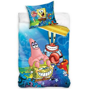Detské obliečky Sponge Bob, Patrick a pán Krabs