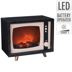 Retro televízia s LED krbom