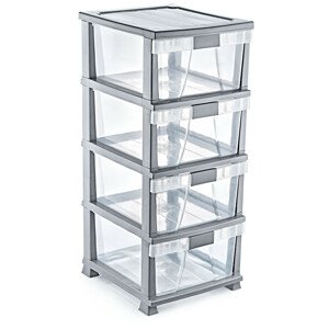 Úložný regál s boxami