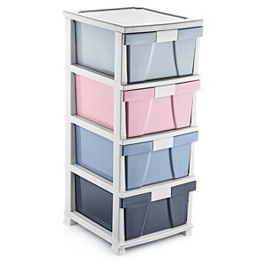 Úložný regál s boxami