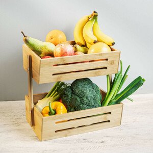 Bambusový organizér, dvojposchodový