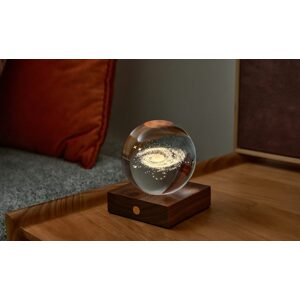 Stolná lampička s 3D laserovaným motívom, viac variantov - Gingko Motiv: galaxie