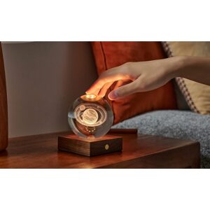 Stolná lampička s 3D laserovaným motívom, viac variantov - Gingko Motiv: Saturn