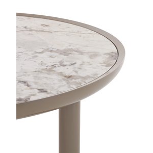 Odkladací stolík K-TOP Ø 105, viac variantov - Kartell Farba: Přírodní tundra / Šedá