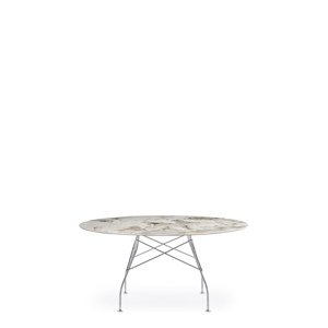 Jedálenský stôl GLOSSY XXL, viac variantov - Kartell Farba: Přírodní tundra / Chrom