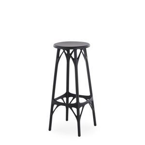 Barová stolička A.I. STOOL LIGHT, v. 75 cm, viac farieb - Kartell Farba: černá