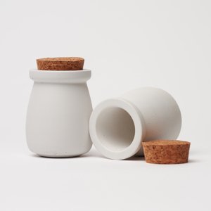 ODLITO ODLIATO Betónová dóza – Nefertiti – biela – 8 cm – 10ks