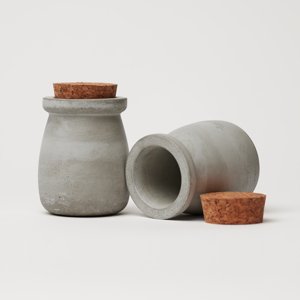 ODLITO ODLIATO Betónová dóza – Nefertiti – prírodná – 8 cm – 6ks